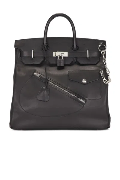 Pre-owned Hermes Limited Edition Evergrain Haut A Courroies Rock Birkin 40 Handbag