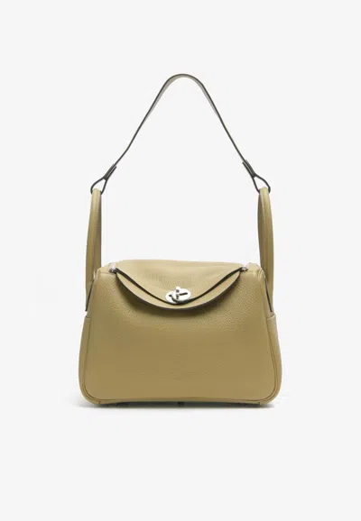 Hermes Lindy 26 In Dune Taurillon Clemence With Palladium Hardware