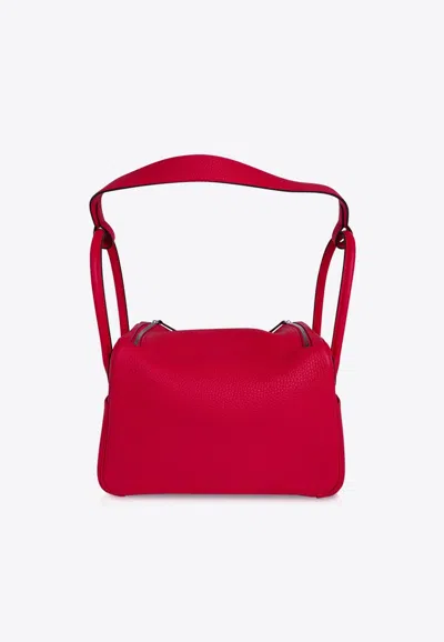 Hermes Lindy 26 In Rose Extreme Clemence With Palladium Hardware In Red