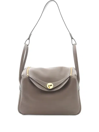 Pre-owned Hermes Lindy 26 Shoulder Bag In Brown