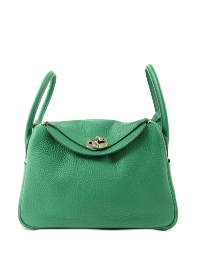 Pre-owned Hermes Lindy 26 Shoulder Bag In Green