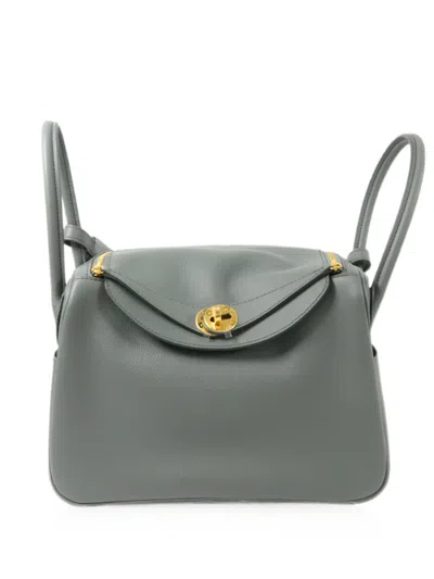 Pre-owned Hermes Lindy 26 Shoulder Bag In Grey