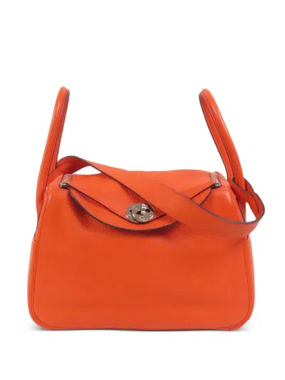 Pre-owned Hermes Lindy 26 Shoulder Bag In Orange