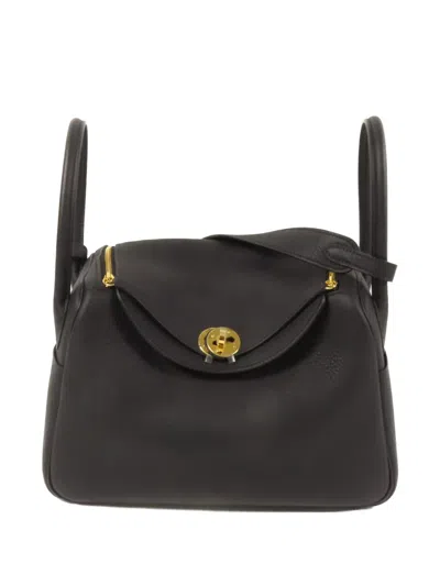 Pre-owned Hermes Lindy 26 Tote Bag In Black