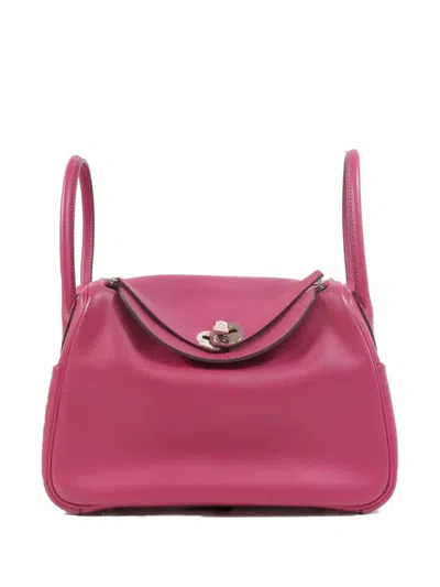 Pre-owned Hermes Lindy 26 Tote Bag In Purple