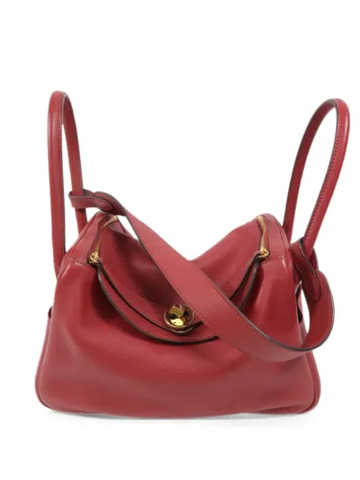 Pre-owned Hermes Lindy 26 Tote Bag In Red