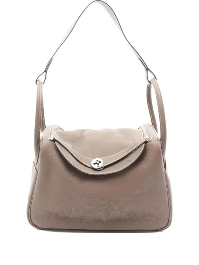 Pre-owned Hermes Lindy 30 Shoulder Bag In Brown
