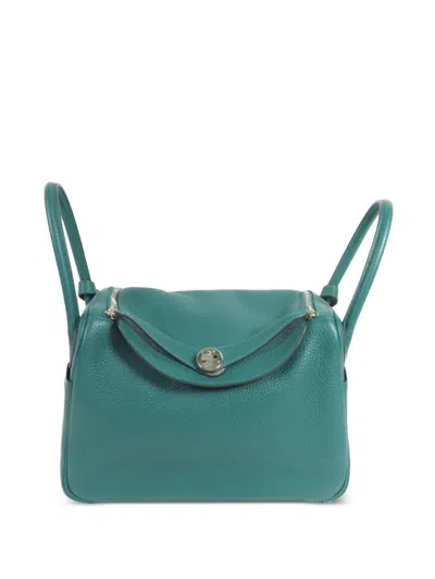 Pre-owned Hermes Lindy 30 Shoulder Bag In Green