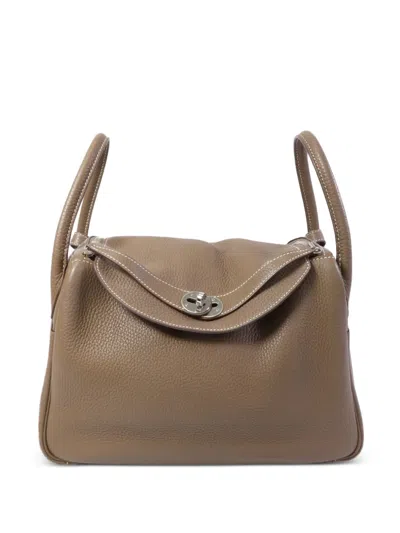 Hermes Lindy 30 Shoulder Bag In Brown