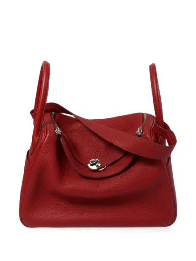 Pre-owned Hermes Lindy 30 Shoulder Bag In Red