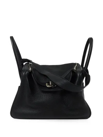 Hermes Lindy 30 Shoulder Bag In Black