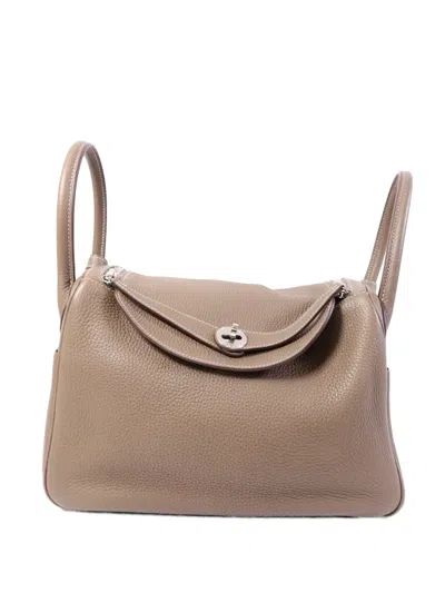 Pre-owned Hermes Lindy 30 Tote Bag In Neutral