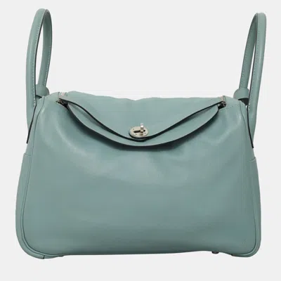 Pre-owned Hermes Lindy 34 Bag In Blue