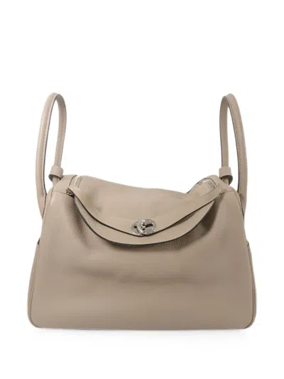 Pre-owned Hermes Lindy 34 Shoulder Bag In Neutral