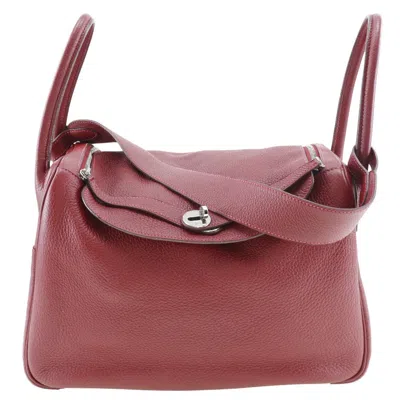 Pre-owned Hermes Hermès Lindy Burgundy Leather Shoulder Bag ()