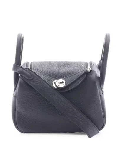 Hermes Lindy Clemence Mini Bag In Black
