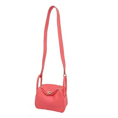 Hermes Hermès Lindy Pink Leather Shoulder Bag ()