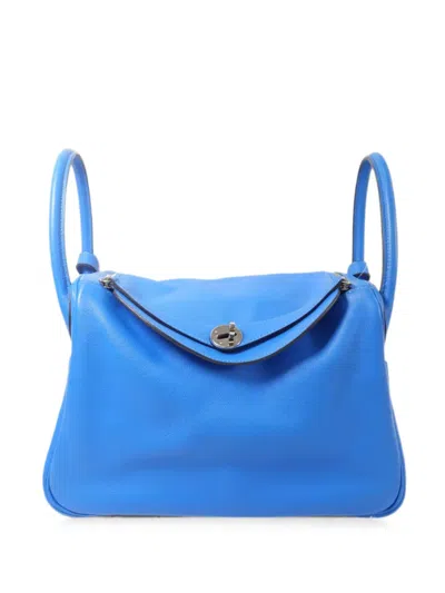Pre-owned Hermes Lindy Shoulder Bag In Blue