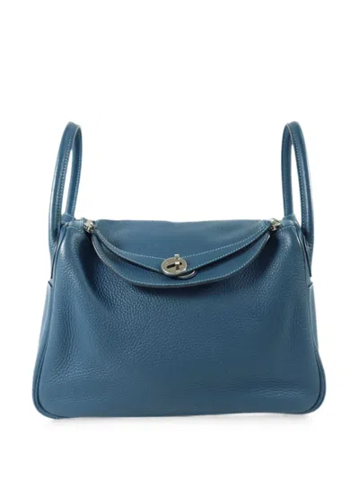 Pre-owned Hermes Lindy Shoulder Bag In Blue