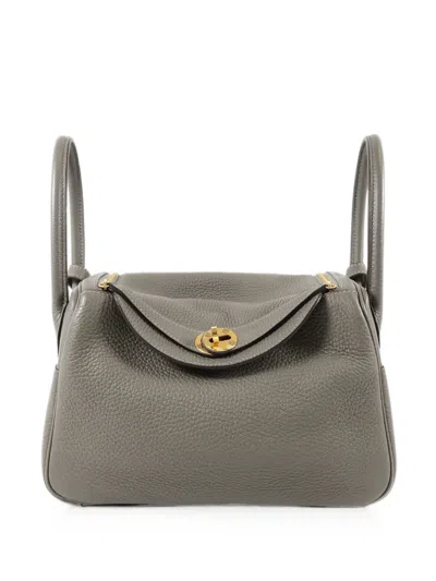 Pre-owned Hermes Lindy Shoulder Bag In Gray