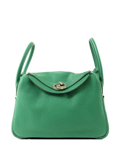 Pre-owned Hermes Lindy Shoulder Bag In Green