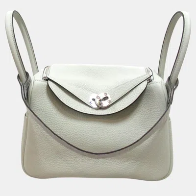 Pre-owned Hermes Lindy Touch 26 Alligator Leather Shoulder Bag Green Leather