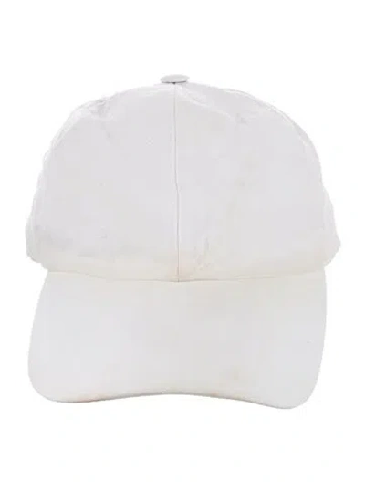 Pre-owned Hermes Linen H Logo Riley Cap In White