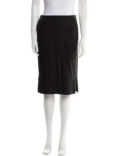 Pre-owned Hermes Linen Knee-length Skirt In Black