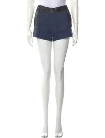 Pre-owned Hermes Linen Mini Shorts In Blue