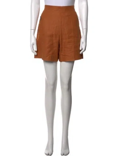 Pre-owned Hermes Linen Mini Shorts In Pink