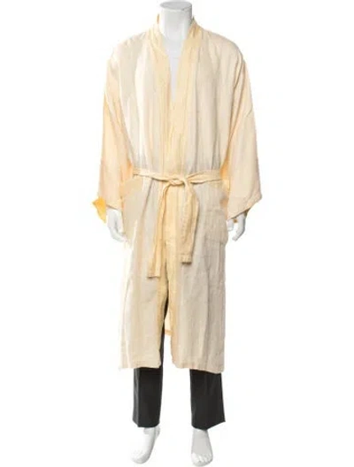 Pre-owned Hermes Linen Robe In Yellow