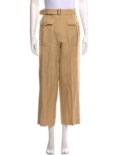 Pre-owned Hermes Linen Wide Leg Pants In Neutral