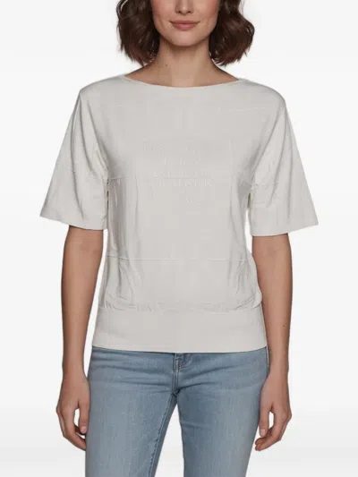 Pre-owned Hermes L'instruction Du Roy Embroidered T-shirt In White