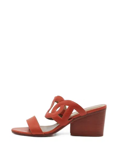 Pre-owned Hermes Lipari 70 Sandals In Brown