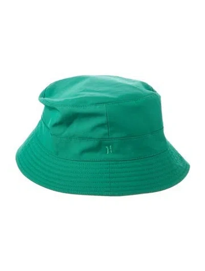 Pre-owned Hermes Logo Bucket Hat In Green