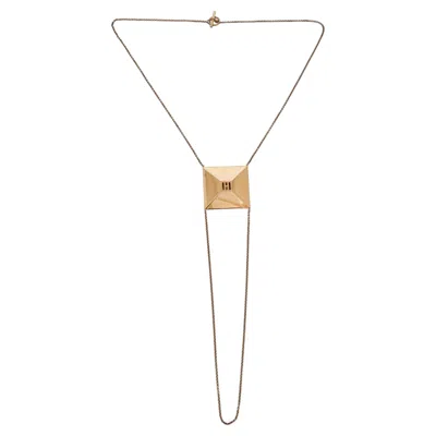 Pre-owned Hermes Long Gold Chain Necklace In Multi