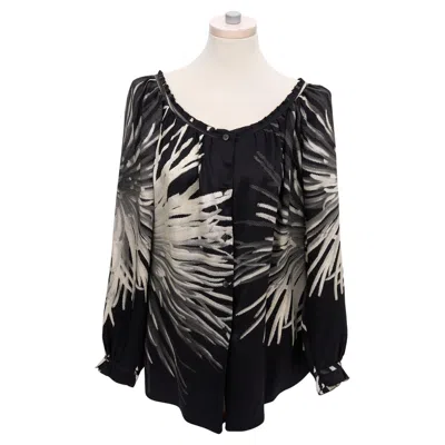 Pre-owned Hermes Hermès Long Sleeve Black Silk Blouse