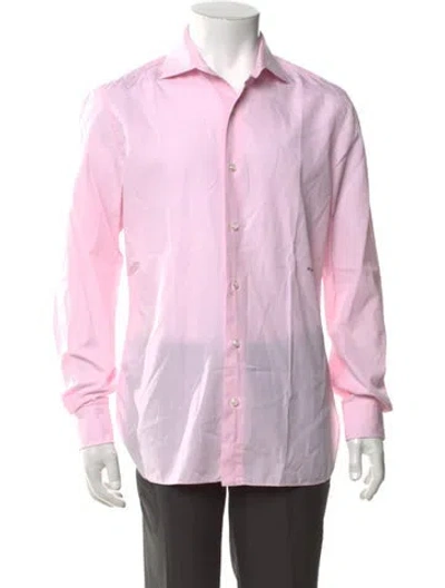 Pre-owned Hermes Long Sleeve Dress Shirt In Pink