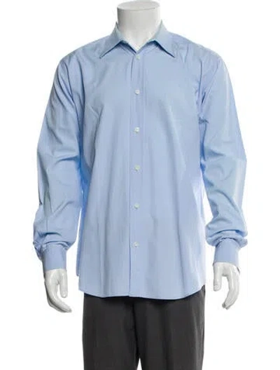 Pre-owned Hermes Long Sleeve Shirt In Blue