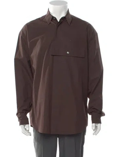 Pre-owned Hermes Long Sleeve Shirt In Brown