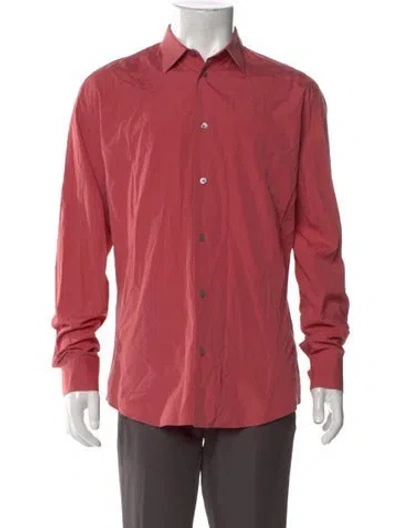 Pre-owned Hermes Long Sleeve Shirt In Red