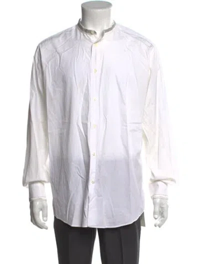 Pre-owned Hermes Long Sleeve Shirt In White