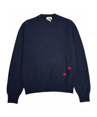 Hermes Long-sleeve Knit Top In Blue