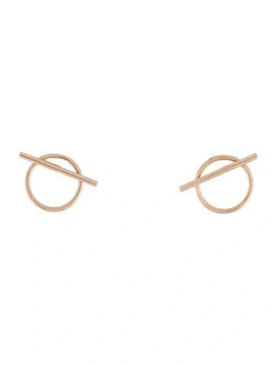 Pre-owned Hermes Loop Earrings, Small Model In Multi