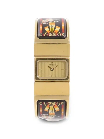 Pre-owned Hermes Loquet 20mm Watch In Gold