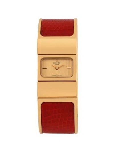 Pre-owned Hermes Loquet Bangle Watch In Multi