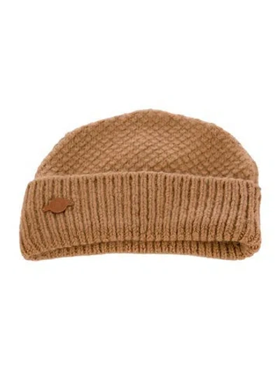 Pre-owned Hermes Lou Beanie W/tags In Brown