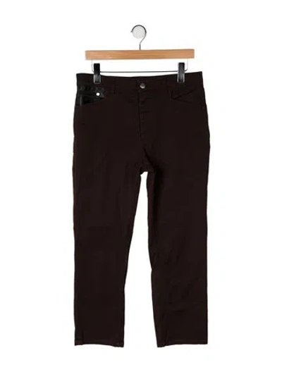Pre-owned Hermes Low-rise Straight Leg Jeans In Brown