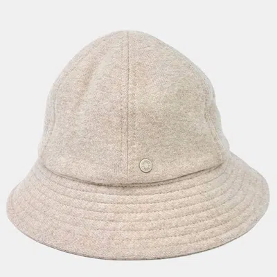 Pre-owned Hermes Ludovica Rocabar Beige Wool Bucket Hat