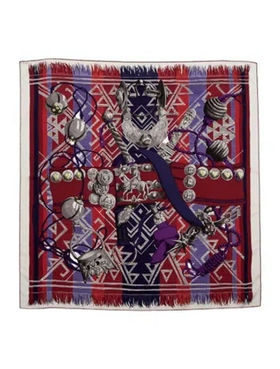 Pre-owned Hermes Lujo Criollo Cashmere Shawl In Neutral
